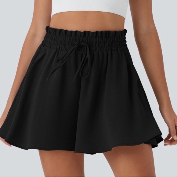 NWT Halara High Waist Drawstring Pocket Wide Leg Athletic Shorts - Small - Picture 6 of 7